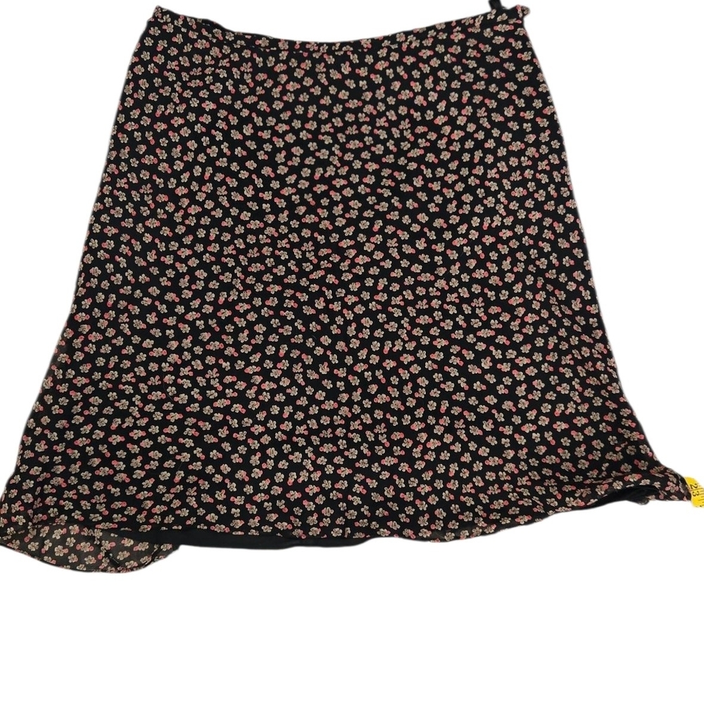 Charter Club Asymmetrical Black Floral Skirt